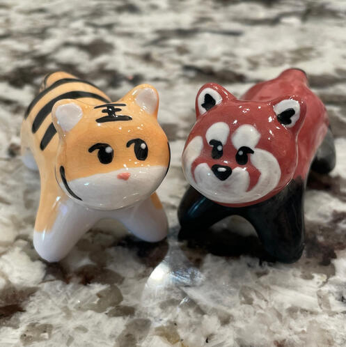 tiger and red panda