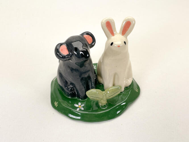 koala+bunny figurine